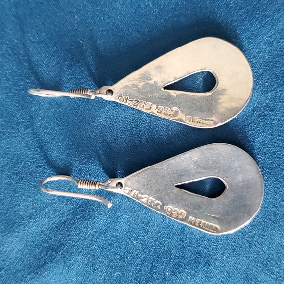 Mexican Silver earrings, never worn. - Picture 3 of 5